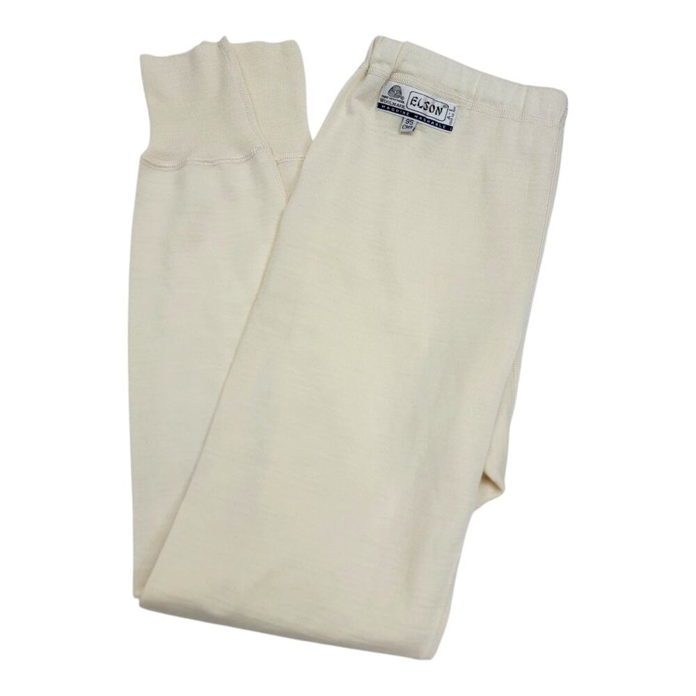Vintage Elson Woolmark Pure New Wool Long Johns Thermal Base Layer Pants 38